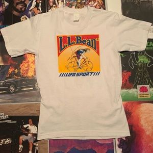 Vintage 80s L.L. Bean bike jersey size Med